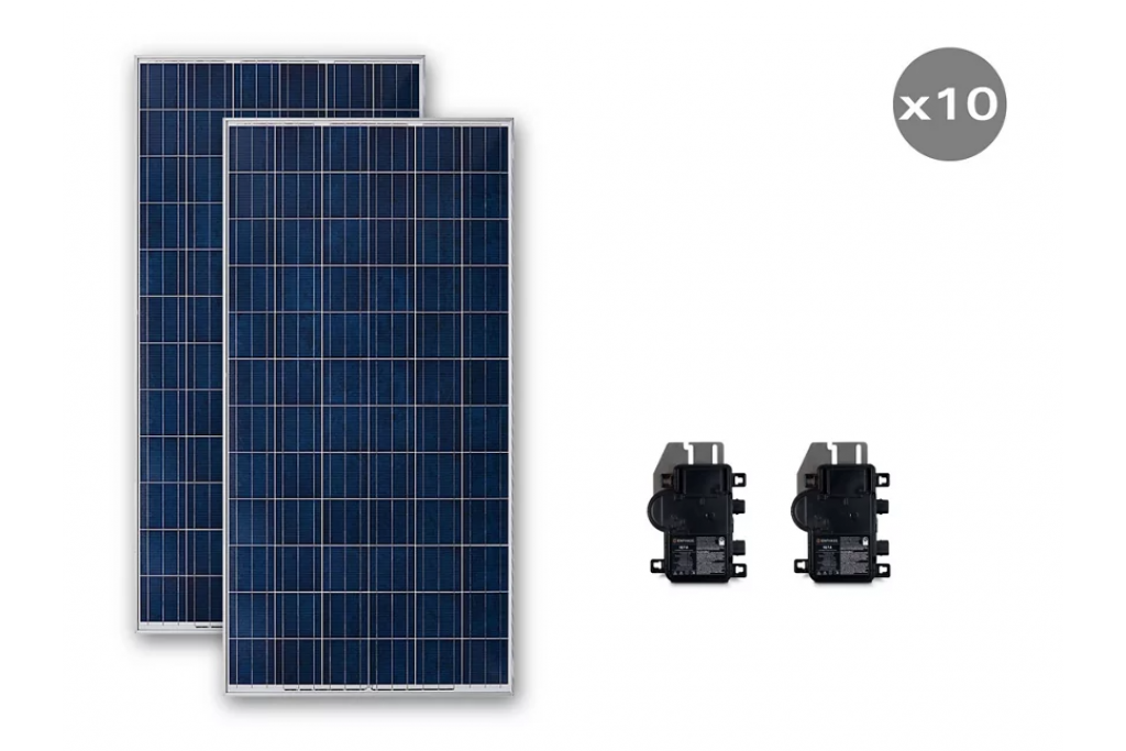 Kit de 10 paneles fotovoltaicos con microinversores 